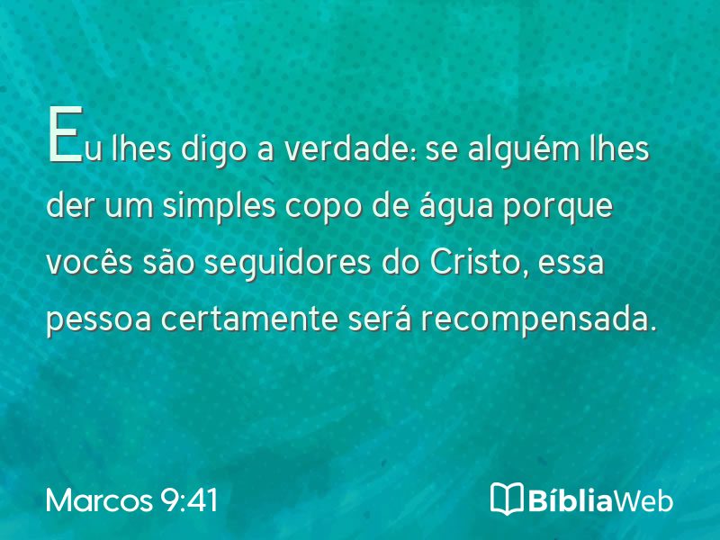 Marcos 9:41 em imagem para compartilhar