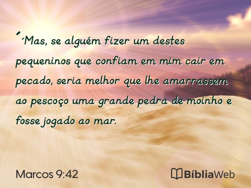 Marcos 9:42 em imagem para compartilhar