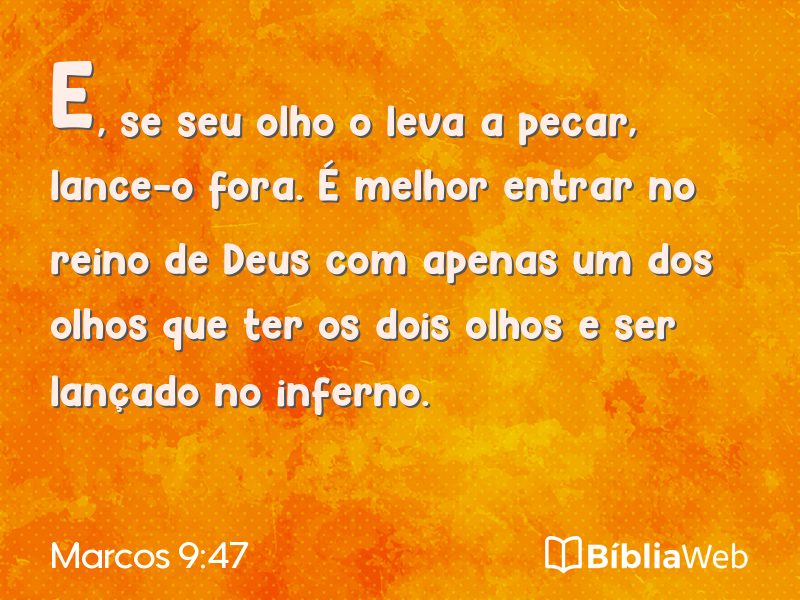 Marcos 9:47 em imagem para compartilhar