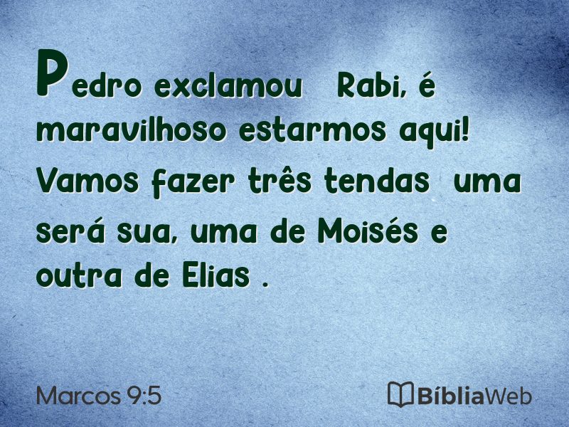 Marcos 9:5 em imagem para compartilhar