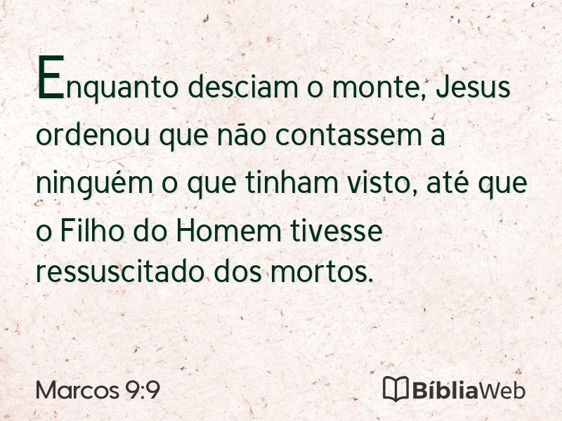 Marcos 9:9 em imagem para compartilhar