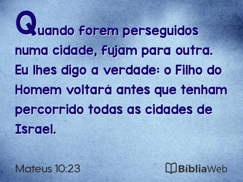 Mateus 10:23 em imagem para compartilhar
