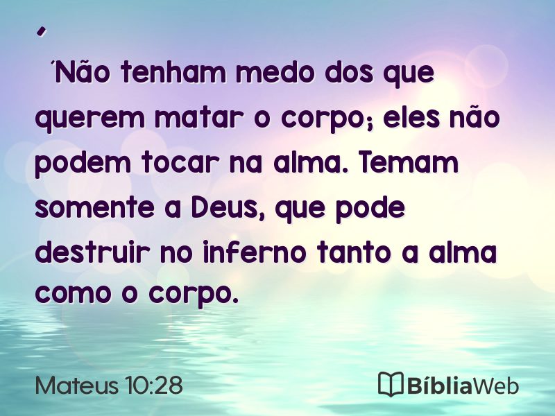 Mateus 10:28 em imagem para compartilhar