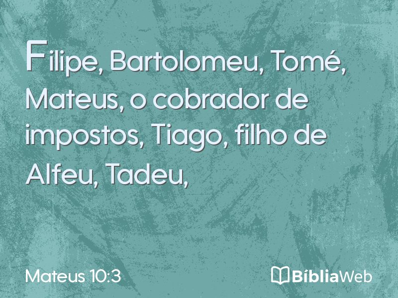 Mateus 10:3 em imagem para compartilhar