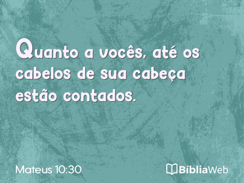 Mateus 10:30 em imagem para compartilhar