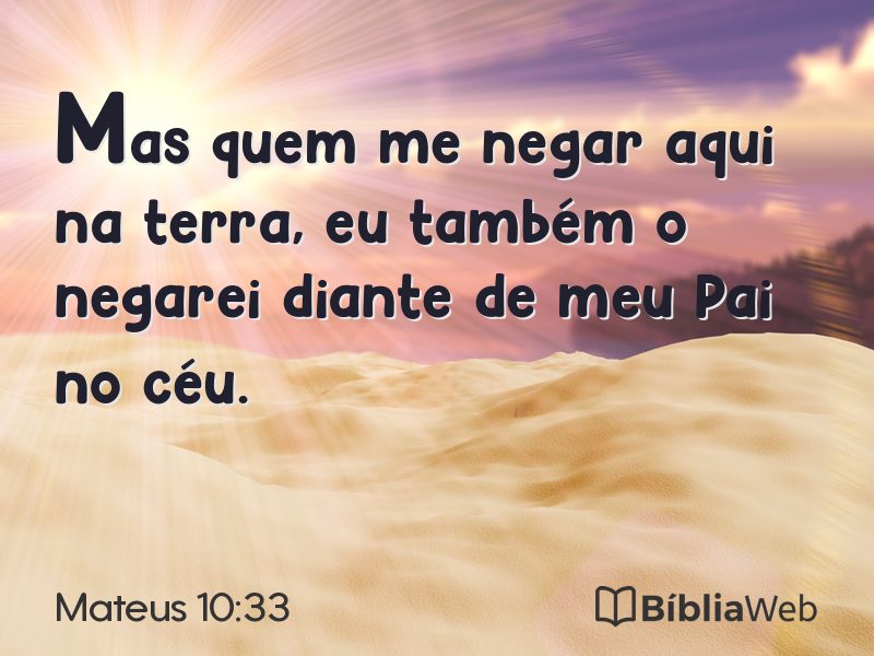 Mateus 10:33 em imagem para compartilhar