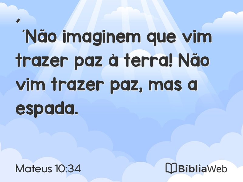 Mateus 10:34 em imagem para compartilhar