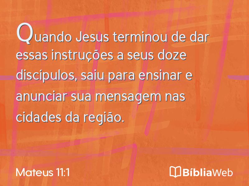 Mateus 11:1 em imagem para compartilhar