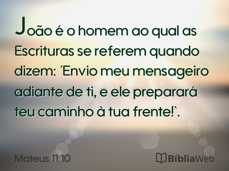 Mateus 11:10 em imagem para compartilhar