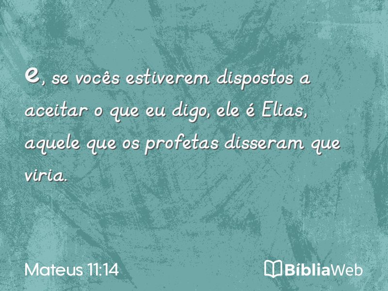 Mateus 11:14 em imagem para compartilhar
