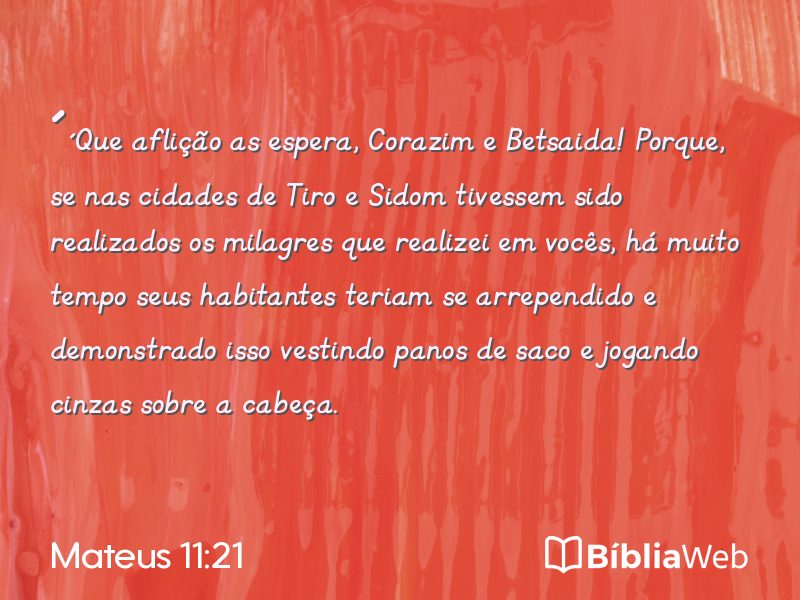 Mateus 11:21 em imagem para compartilhar