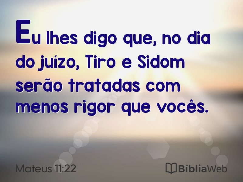 Mateus 11:22 em imagem para compartilhar