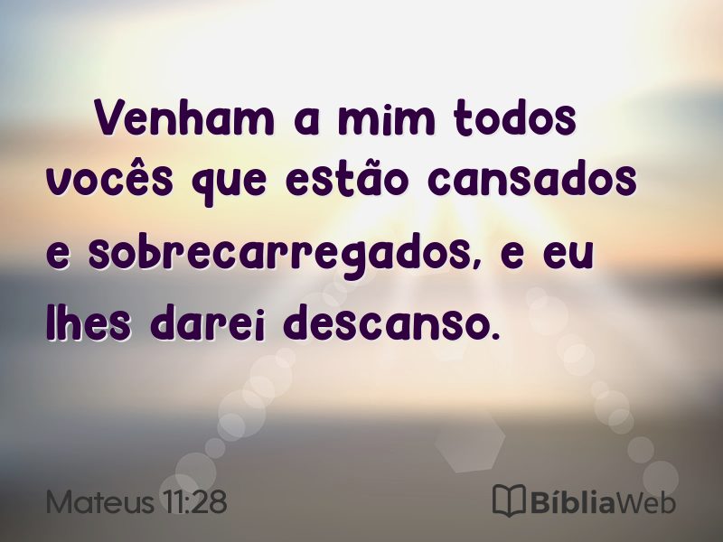 Mateus 11:28 em imagem para compartilhar