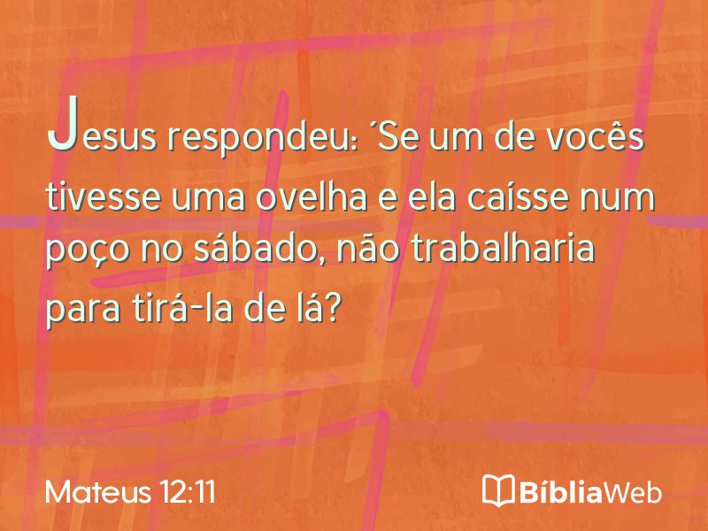 Mateus 12:11 em imagem para compartilhar