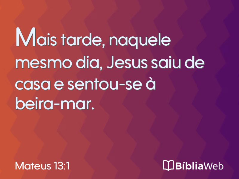 Mateus 13:1 em imagem para compartilhar