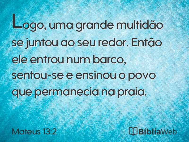 Mateus 13:2 em imagem para compartilhar