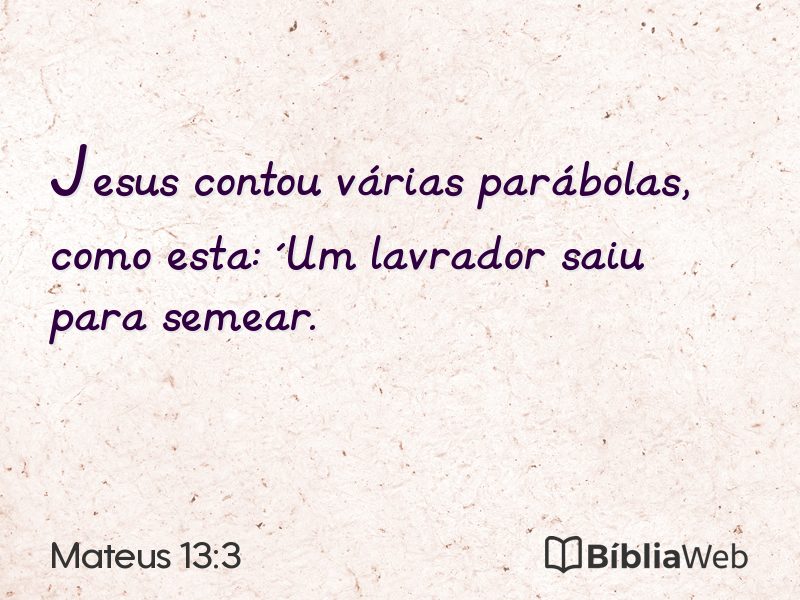Mateus 13:3 em imagem para compartilhar