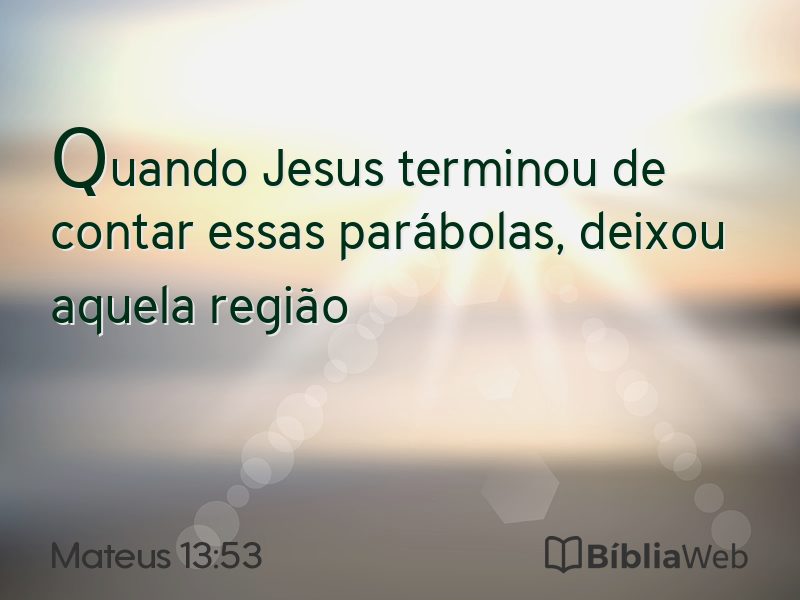 Mateus 13:53 em imagem para compartilhar