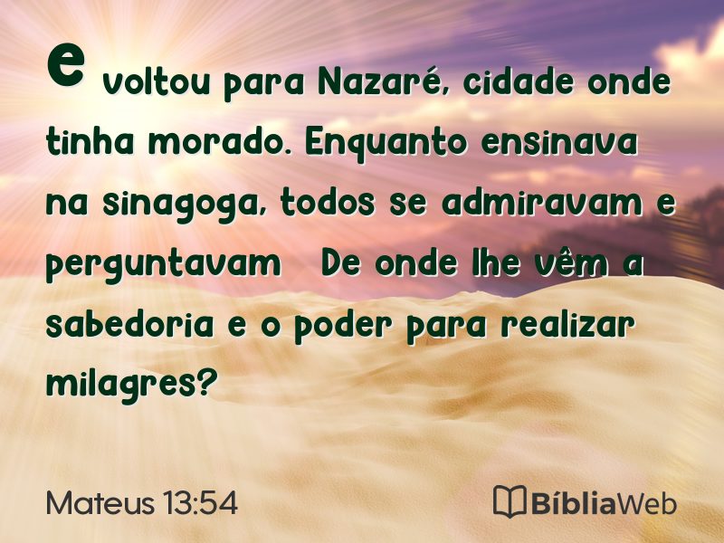 Mateus 13:54 em imagem para compartilhar