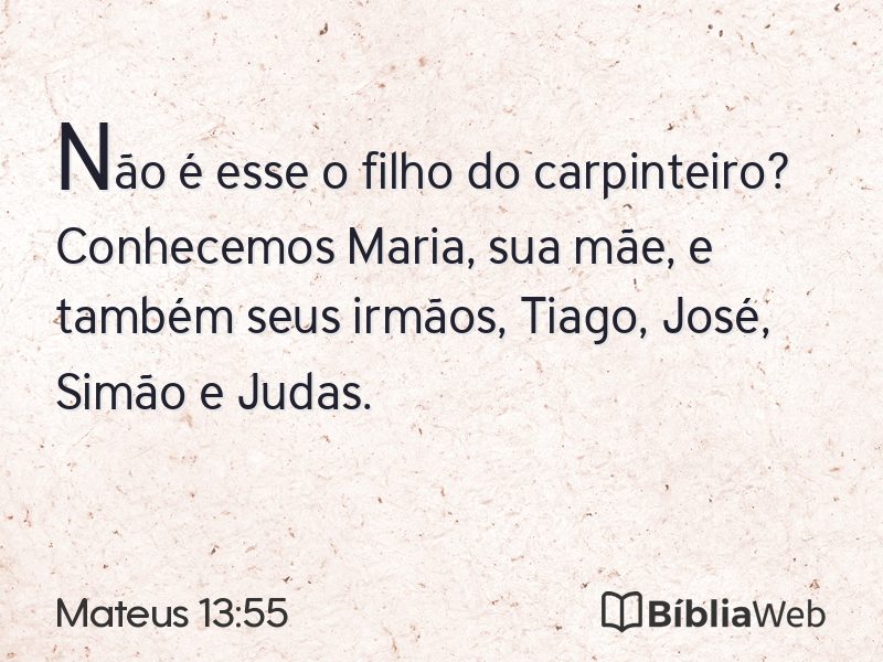 Mateus 13:55 em imagem para compartilhar
