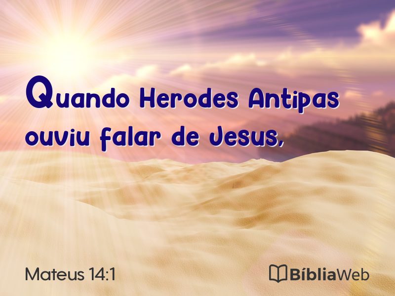 Mateus 14:1 em imagem para compartilhar