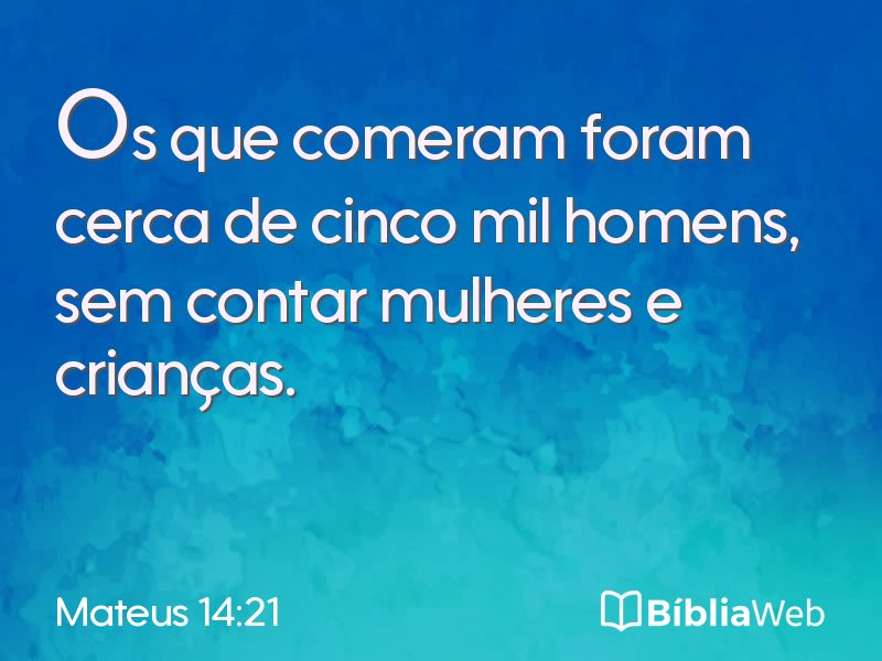 Mateus 14:21 em imagem para compartilhar