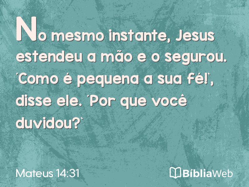 Mateus 14:31 em imagem para compartilhar