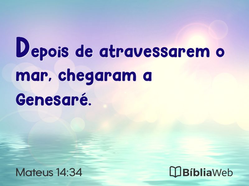 Mateus 14:34 em imagem para compartilhar