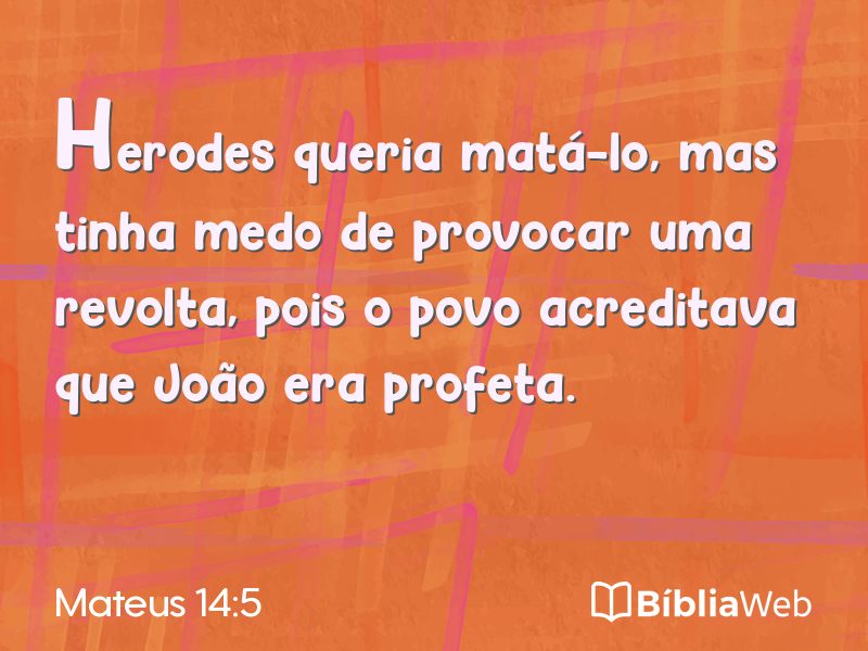 Mateus 14:5 em imagem para compartilhar