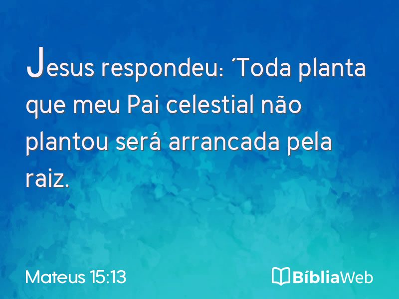 Mateus 15:13 em imagem para compartilhar