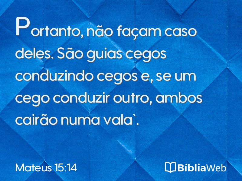 Mateus 15:14 em imagem para compartilhar