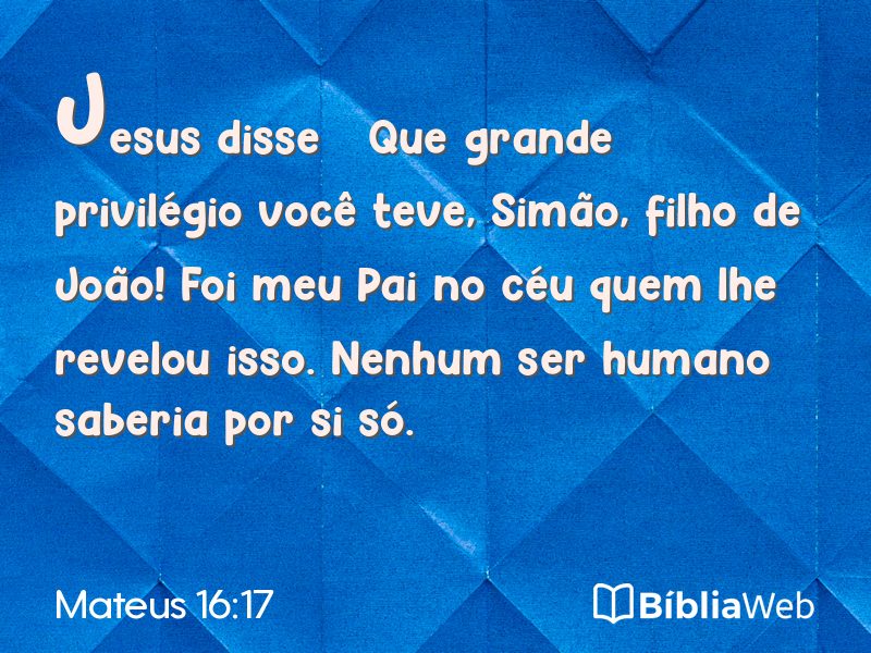 Mateus 16:17 em imagem para compartilhar