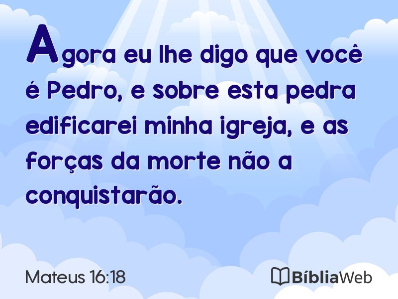 Mateus 16:18 em imagem para compartilhar