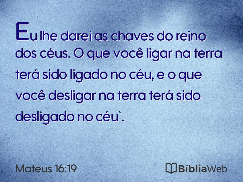 Mateus 16:19 em imagem para compartilhar