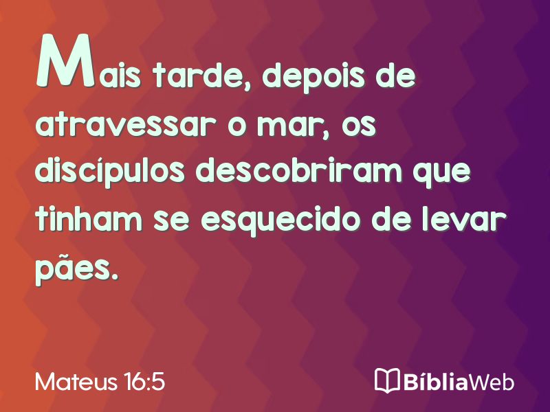 Mateus 16:5 em imagem para compartilhar