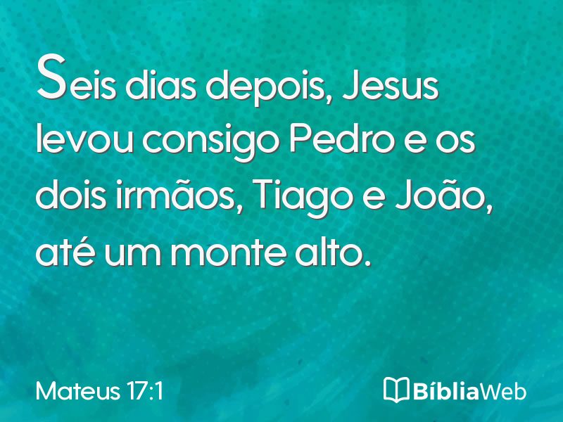 Mateus 17:1 em imagem para compartilhar