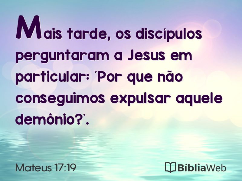Mateus 17:19 em imagem para compartilhar