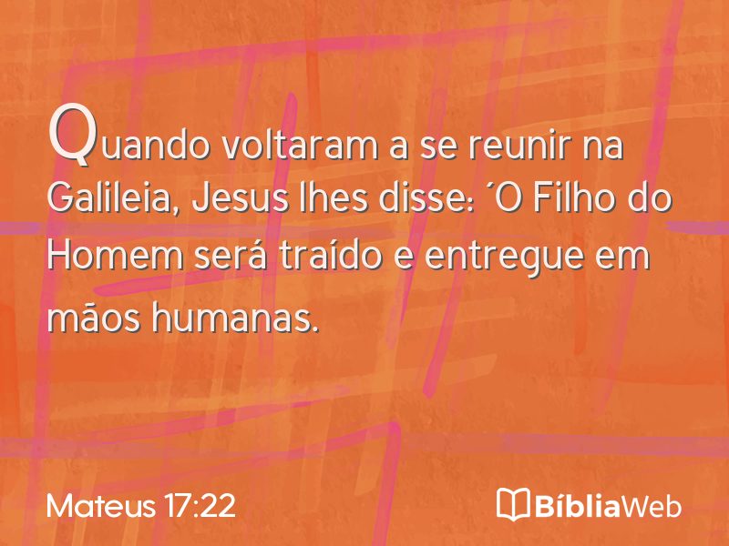 Mateus 17:22 em imagem para compartilhar