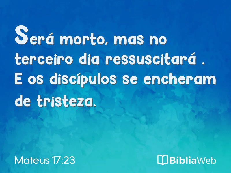 Mateus 17:23 em imagem para compartilhar