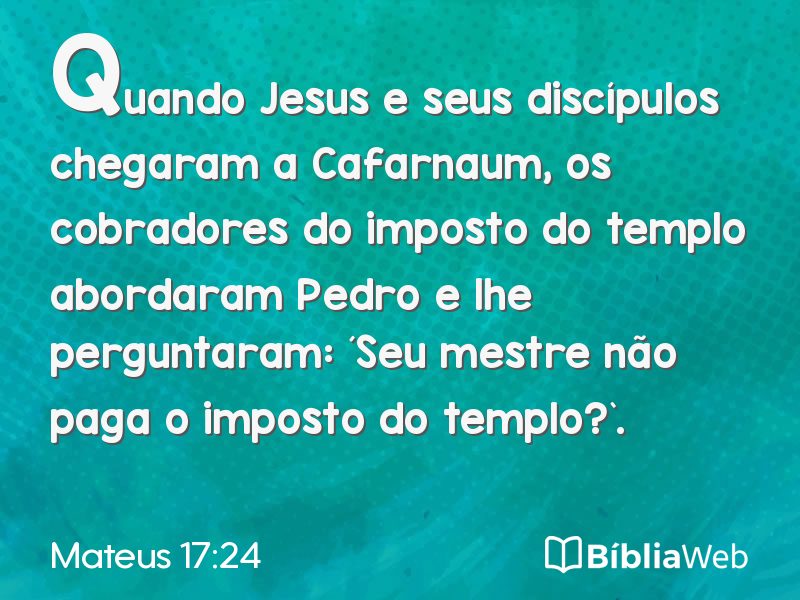 Mateus 17:24 em imagem para compartilhar