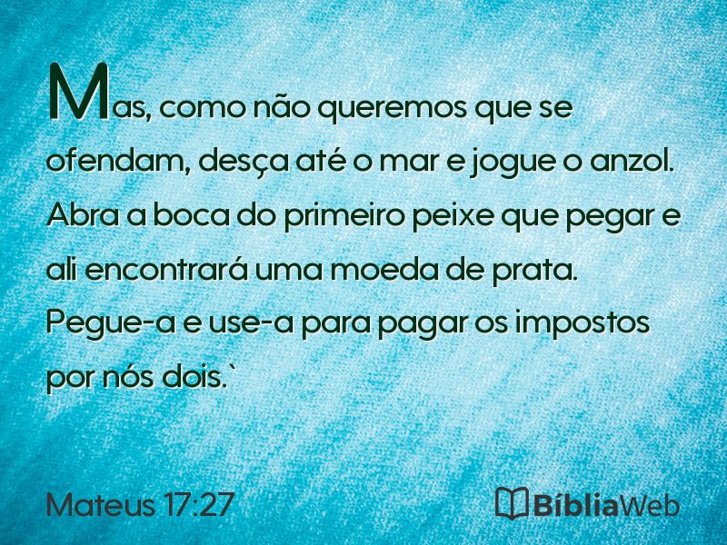 Mateus 17:27 em imagem para compartilhar