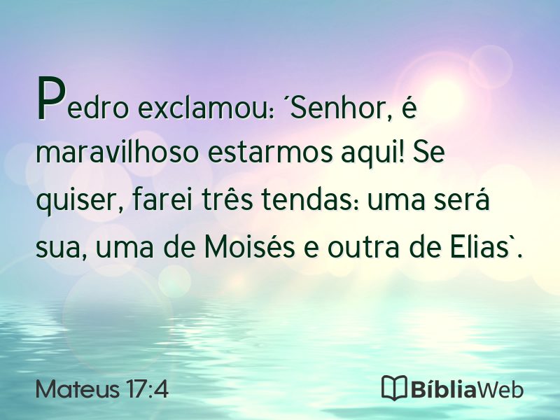 Mateus 17:4 em imagem para compartilhar
