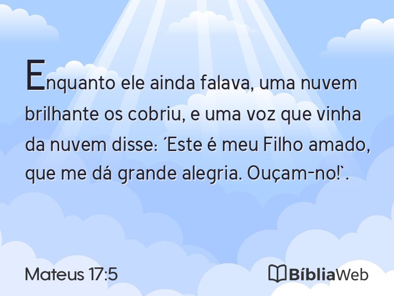 Mateus 17:5 em imagem para compartilhar