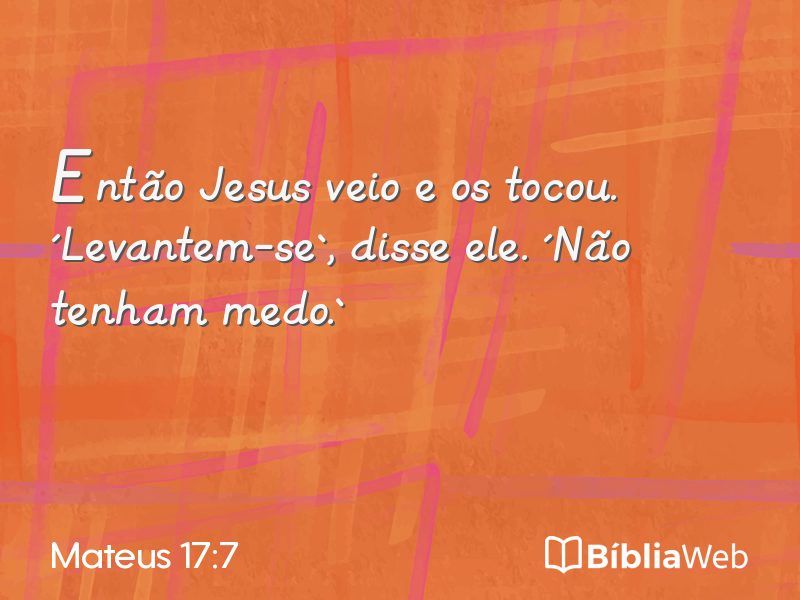 Mateus 17:7 em imagem para compartilhar