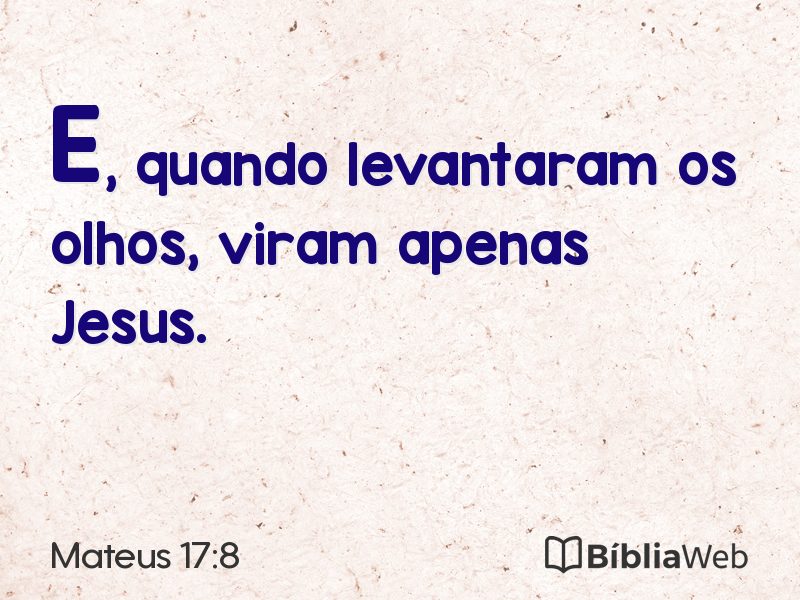 Mateus 17:8 em imagem para compartilhar