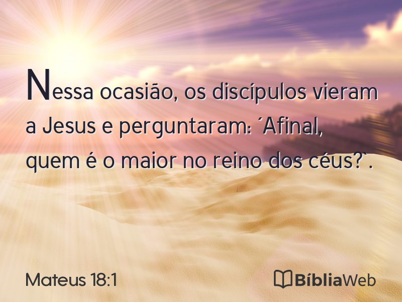 Mateus 18:1 em imagem para compartilhar