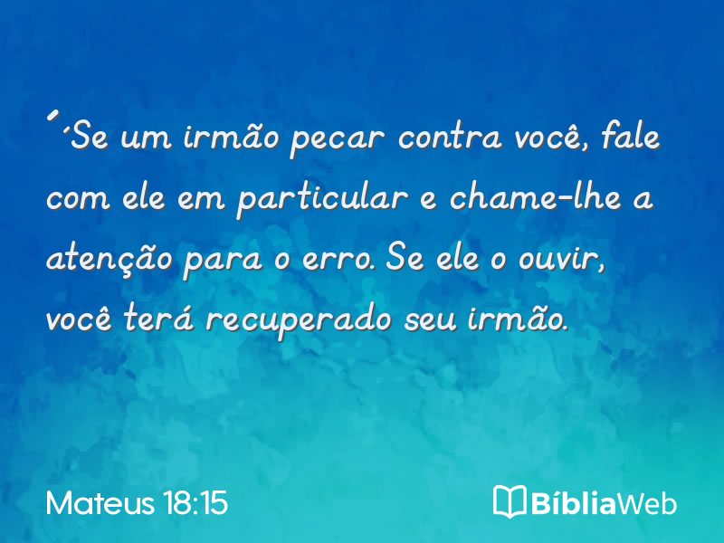 Mateus 18:15 em imagem para compartilhar
