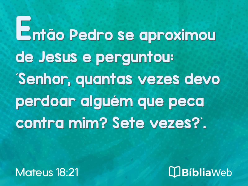 Mateus 18:21 em imagem para compartilhar