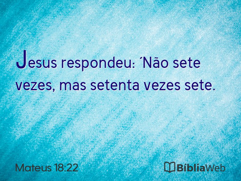 Mateus 18:22 em imagem para compartilhar