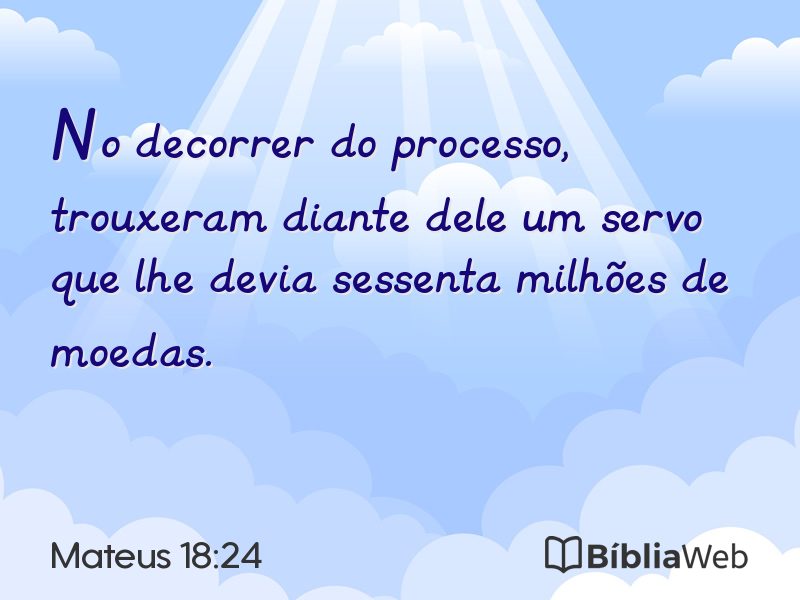 Mateus 18:24 em imagem para compartilhar